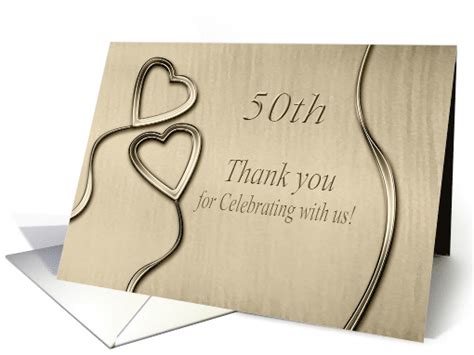 Thank You 50th Anniversary Two Hearts Card 641746