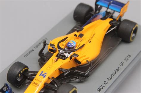 143 Spark Formula 1 F1 Alonso Mclaren Mcl33 Australian Gp 2018 Diecast