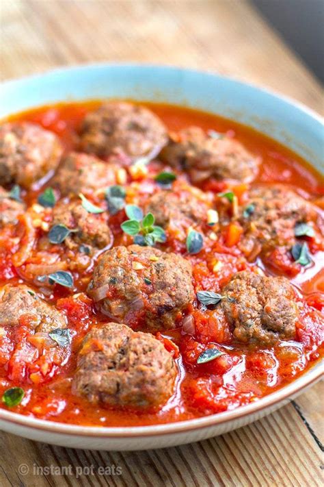 Since ground turkey cooks pretty quickly, this dish comes together in. Instant Pot Meatballs In Tomato Sauce (Paleo, Whole30, GF) | Recipe | Instant pot paleo, Instant ...