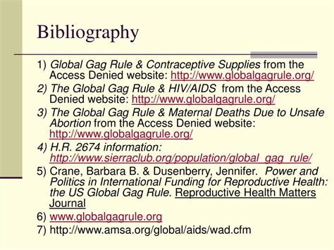 Ppt The Global Gag Rule Powerpoint Presentation Free Download Id 1291528