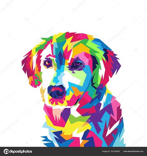 Colorful Dog Vector Illustration — Stock Vector © Nwrsdesign 202195930