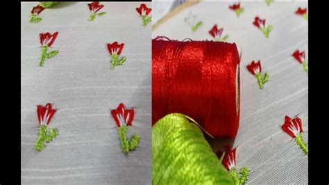 Hand Embroideryall Over Silk Thread Easy Design Aariwork