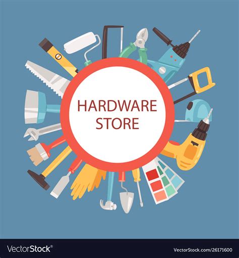 Hardware Store Banner Royalty Free Vector Image