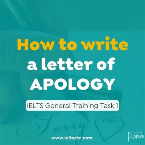 Ielts Gt Writing How To Write A Letter Of Apology