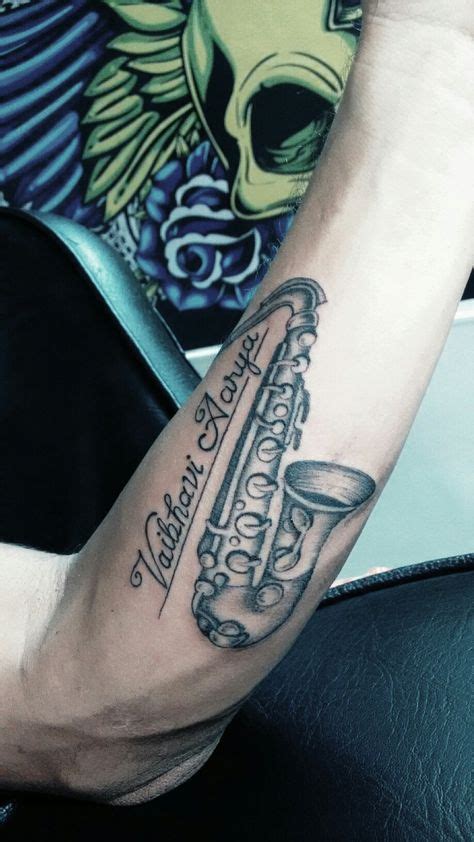 Saxophone Tattoo By Artist Sandip Uttam Saxophone Art Tattoos