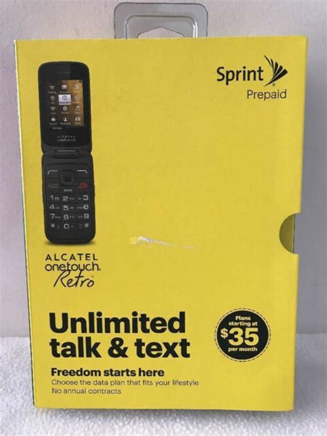 Sprint Alcatel ONETOUCH Retro Cell Phone No Contract Prepaid for sale ...