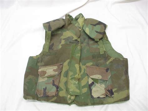 Vtg Woodland Flak Jacket Body Armor Vest M81 Camo Fragmentation Pasgt X