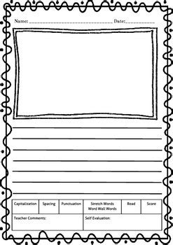 Help your students learn to create writing this writing prompt helps students focus on specific detail writing while expanding their using googly eyes, feathers, and construction paper your students can create some pretty convincing. Writing Paper - Kindergarten-2nd Grade by Kreative Kreations | TpT