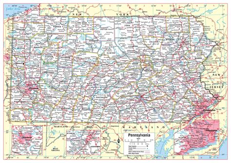 Printable Pennsylvania County Map