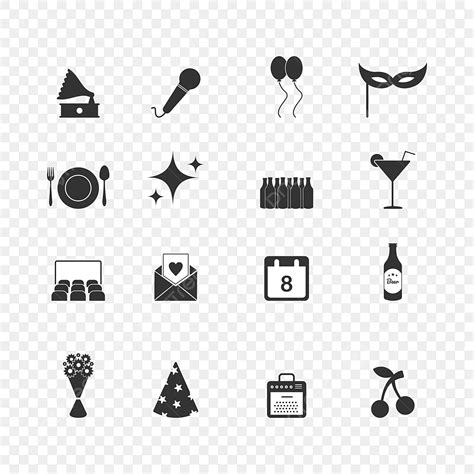 Party Set Vector Hd Images Party Icons Set Vector Design Party Icons