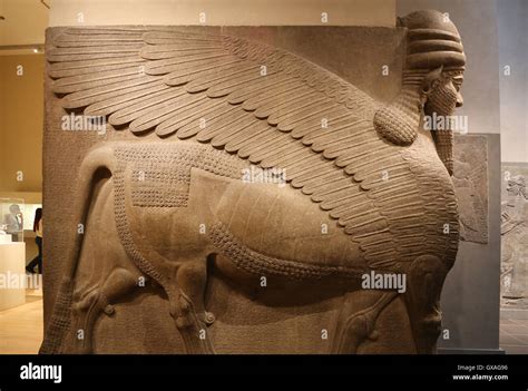 Human Headed Winged Lion Lamassu 883 859 Bc Neo Assyrian Reign