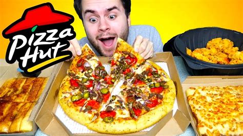 Pizza Hut Mukbang Four Course Meal Eating Show Youtube