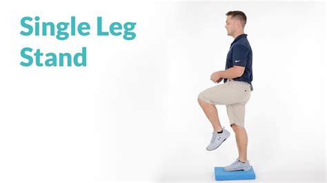Balance Pad Exercise Single Leg Stand Youtube