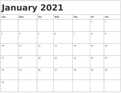 January 2021 editable calendar with holidays. Free 2021 Monthly Calendar Printable Pdf - Template ...