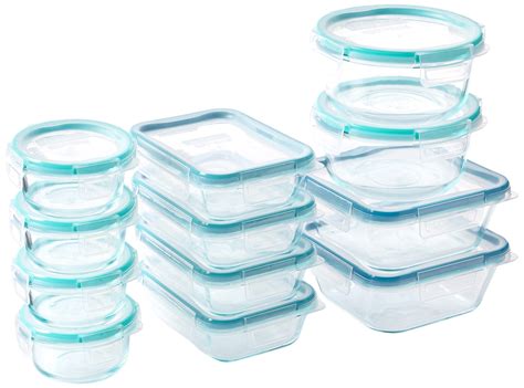 Snapware Total Solution 24 Pc Glass Food Storage Container Set With Plastic Lids 4 Cup 2 Cup