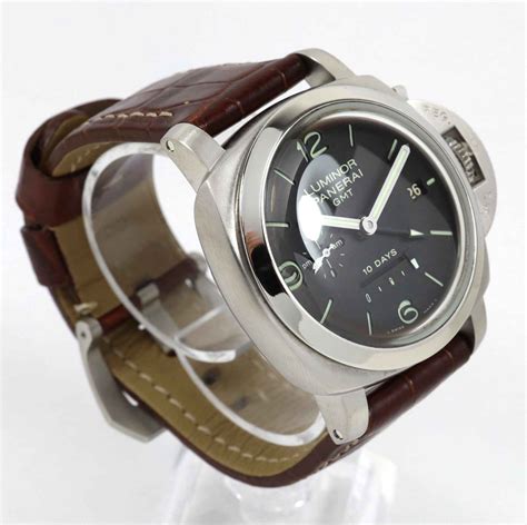 Panerai Luminor 1950 10 Days Gmt 44mm Pam00270 Black Dial Steel Tns