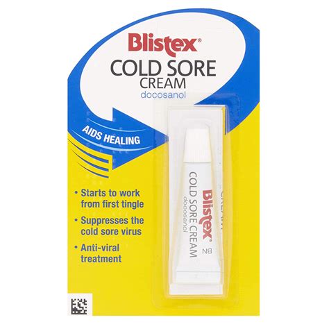 Blistex Relief Cream Lip Balm For Cold Sores And Chapped Lips 5g
