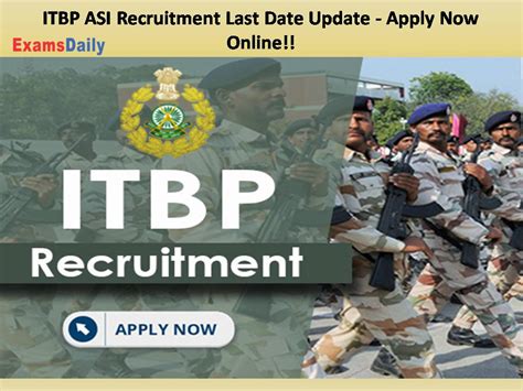 Itbp Asi Recruitment 2022 Last Date Update Apply Now Online