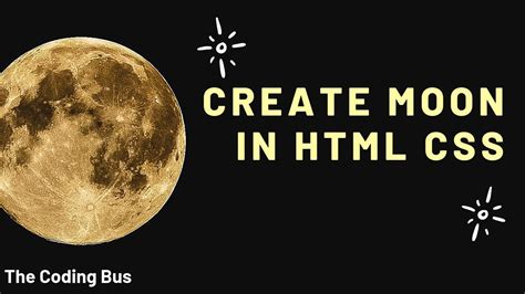 How To Make A Moon Design Using Html And Css Youtube