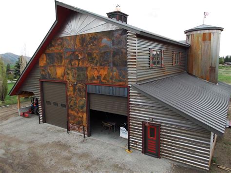 Vintage Standing Seam And Corten Sidingflats Metal Roof Barn Style