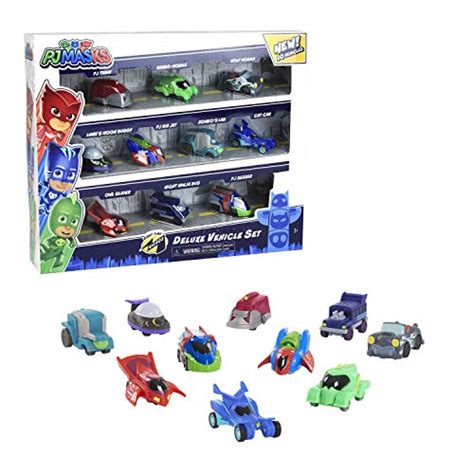 Pj Masks Night Time Micros Deluxe Vehicle Set By Just Play For Unisex