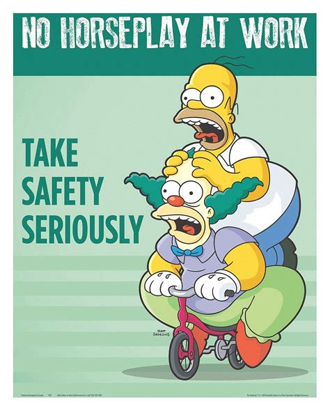 Safety instructions, safety slogans , safety charts, energy posters, environment posters are all available in hindi. SAFETYPOSTER.COM Simpsons Safety Poster, English, 17" x 22 ...