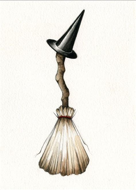 Cute Witch Broom Illustration Print By Amandalamarco On Etsy 800