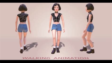 Female Walk Animation Youtube