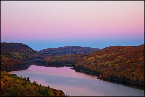 Lake Of The Clouds At Sunset Porcupine Mountains Wilderness State Park