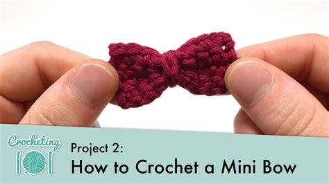 How To Crochet A Mini Bow Youtube