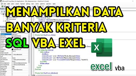 Sql Menampilkan Data Dalam Listbox Vba Excel Dengan Sql Statement