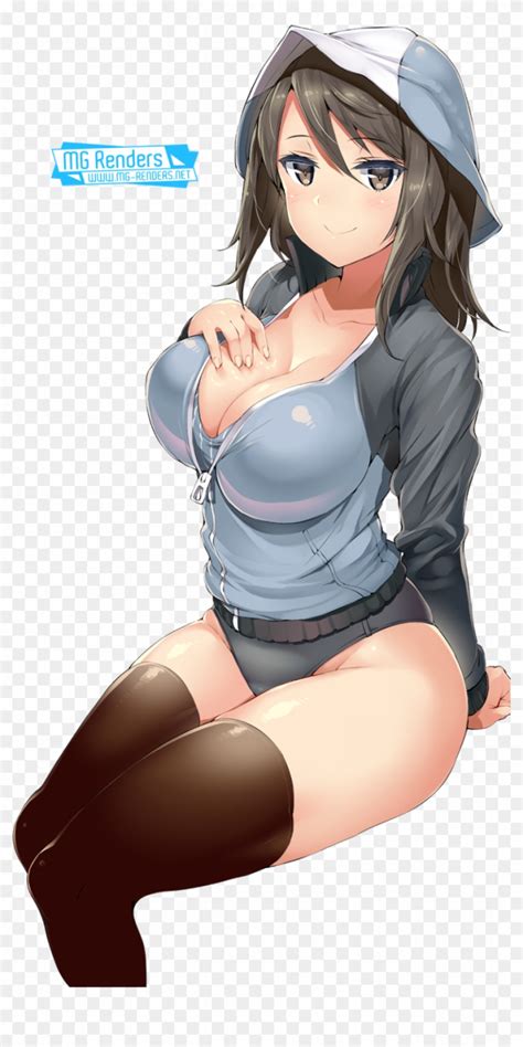 Free Anime Render Ecchi Transparent Background Breasts Grab Girls