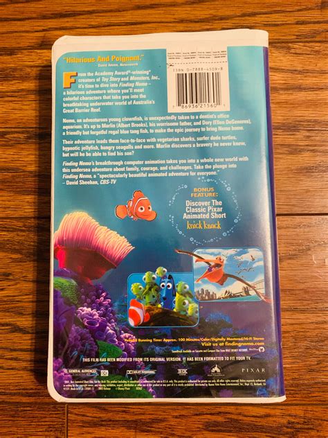 Disneys Pixar Finding Nemo VHS 2003 786936215601 EBay