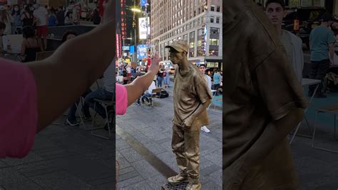 Statue Comes To Life In Times Square Nyc Usa Shorts Youtube