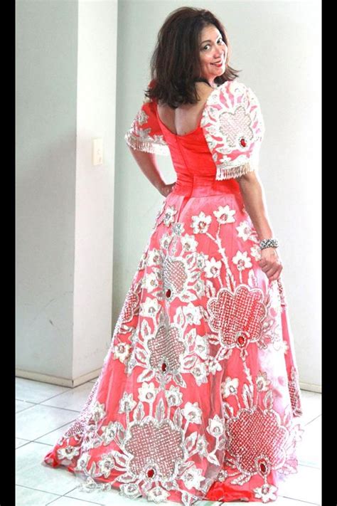 Traditional Filipina Mestiza Dress Maxi Dress Dresses With Sleeves