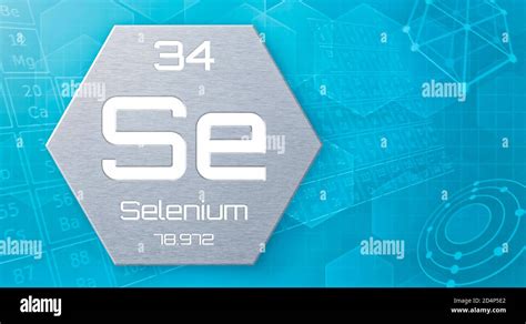 Chemical Element Of The Periodic Table Selenium Stock Photo Alamy