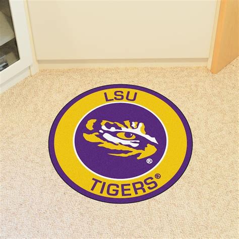 Fanmats Lsu Tigers 2 Ft X 2 Ft Purple Round Indoor Decorative Sports