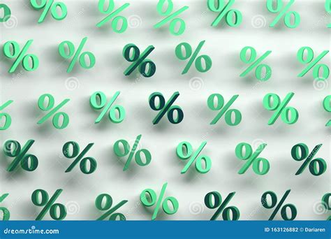Green Glossy Pattern With Percent Signs Stock Illustration