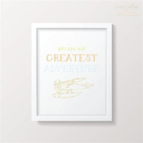 You Are Our Greatest Adventure Nursery Art Printable Airplane Etsy