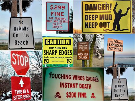 Funny Stupid Warning Signs