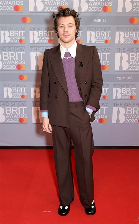 Harry Styles From Brit Awards 2020 Red Carpet Arrivals E News