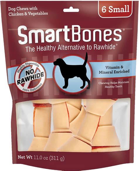 Smartbones Small Chicken Chew Bones Dog Treats 6 Pack