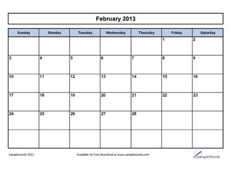 Calendarios De Febrero Del 2013 Para Imprimir Mil Recursos