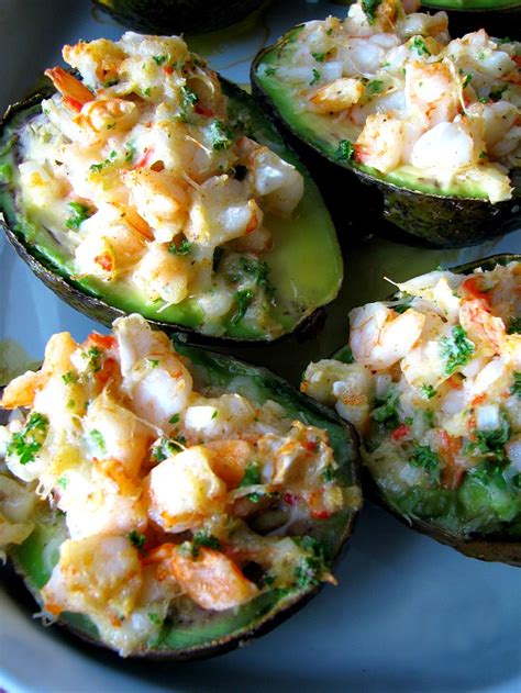 Baked Seafood Stuffed Avocados Rants From My Crazy Kitchen
