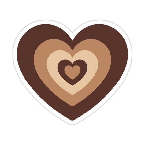 Brown Heart Sticker For Sale By Joceykessler En 2023 Pegatinas Bonitas Pegatinas