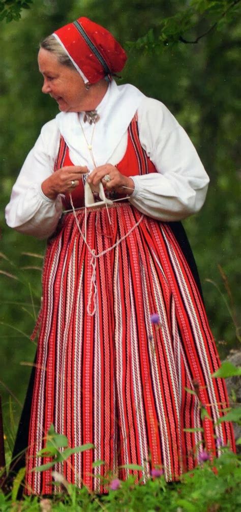 Costume And Embroidery Of Leksand Dalarna Sweden Swedish Dress