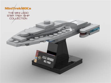 Lego Star Trek Moc Mini Uss Voyager Ncc 74656 Etsy