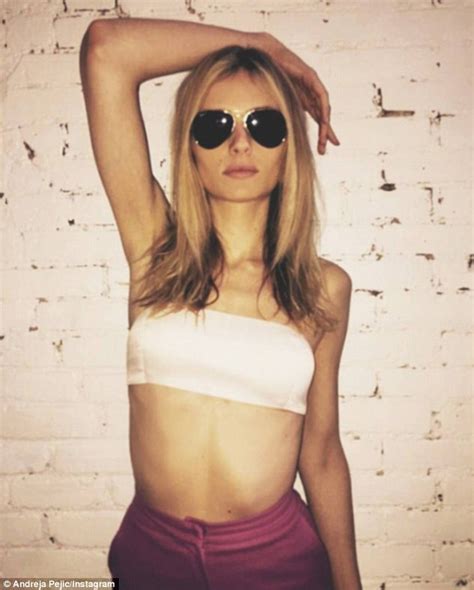 Andreja Pejic Shows Off Her Toned Abs On New York Subway Shoot Daily Mail Online