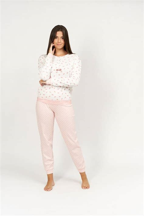 Pijama De Mujer Algodón Color Rosa Pijamas Babelo