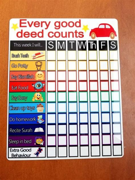 Star Chart Dry Erase Magnetic Board 7x9kids Chartchore Chartreward